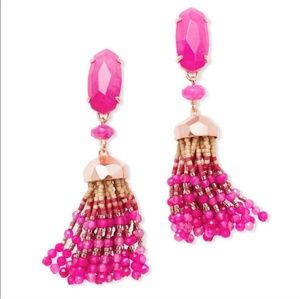 💞NWOT Kendra Scott Dove Pink & Gold Tassel Earrings💞